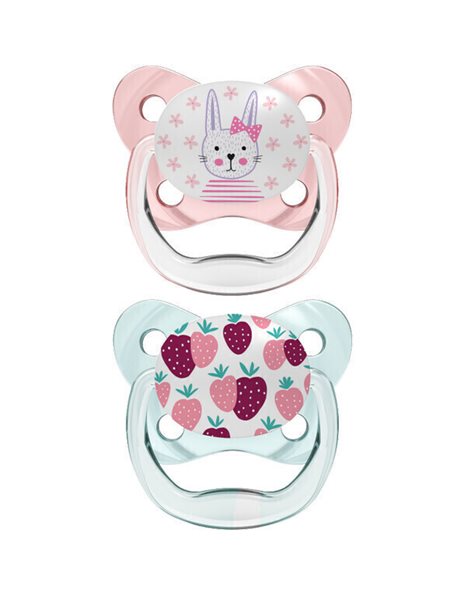 Dr. Browns PreVent Ορθοδοντική Πιπίλα Σιλικόνης Πεταλούδα Λαγουδάκι Ροζ & Φράουλες(0-6m) 2τμχ. Dr. Browns PreVent Ορθοδοντική Πιπίλα Σιλικόνης Πεταλούδα Λαγουδάκι Ροζ & Φράουλες(0-6m) 2τμχ.